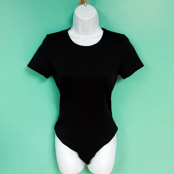 Spanx Black Short Sleeve Thong Bodysuit - Image 3