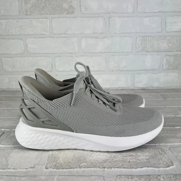 Kizik Athens Sneakers Gray Hands Free Slip On Womens 8 Mens 6.5 Lace Up Comfort - Image 2