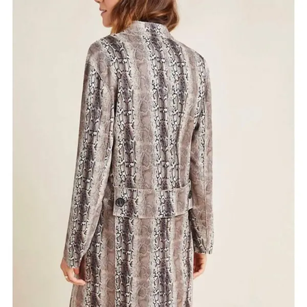 Blank NYC Snake Charmer Vegan Suede Jacket Duster Animal Print Boho Western - Image 2