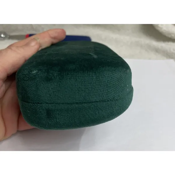 New Gucci Teal Green Velvet Large Case Eyeglasses Sunglasses Case - Image 5