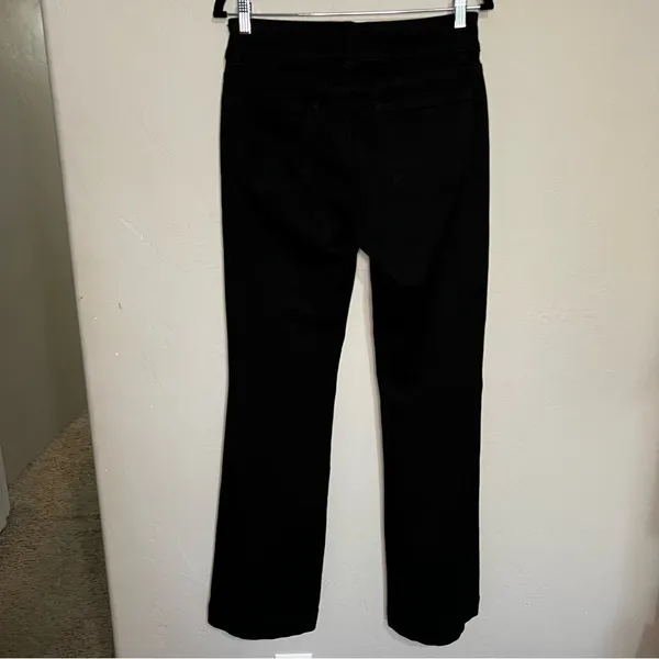 Kut From the Kloth Ana‎ High Rise Flare Pintuck Front Seam Black Denim Jeans - Image 7