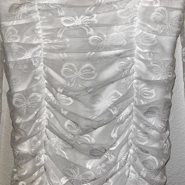 City Vibe Elegant White Long Sleeve Dress - Image 5