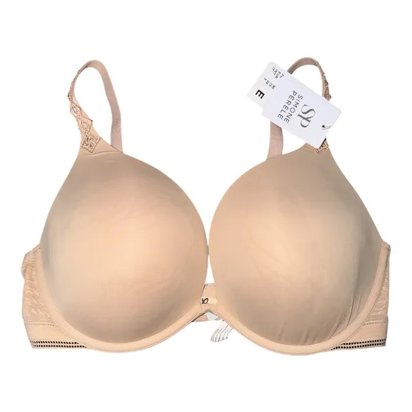 Simone Perele Muse Triangle Plunge Beige Bra, Size 34D Tan - Image 2