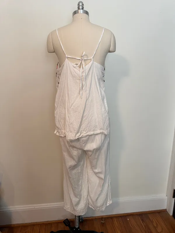 Free People Sightseer Linen Embroidered Tank and Pants Set - Image 5