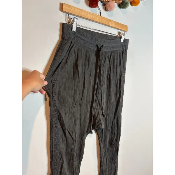 Aerie charcoal grey gauzy harem pants - Image 4