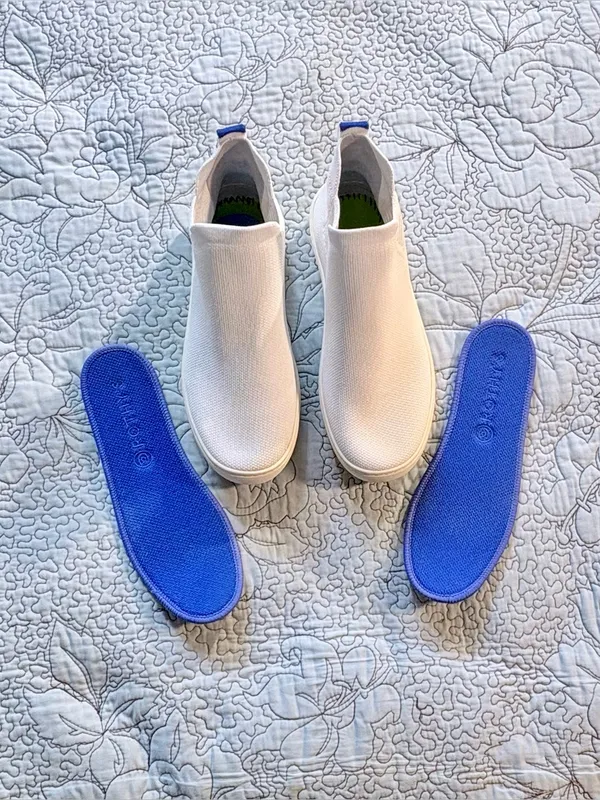 💥Rothy’s The Chelsea White Knit Slip-On Sneaker Boots Women’s Sz 6.5🧡 - Image 4