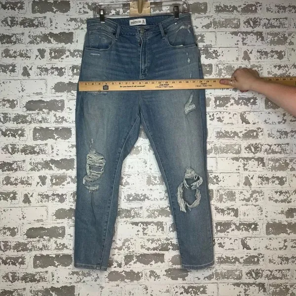 Abercrombie & fitch | women Highrise super skinny distressed denim jeans - Image 4