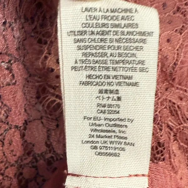 Free People Tell Tale Cutout Lace Tunic Dress NEW in Rosey Coral W1196 Sz XS - Image 11