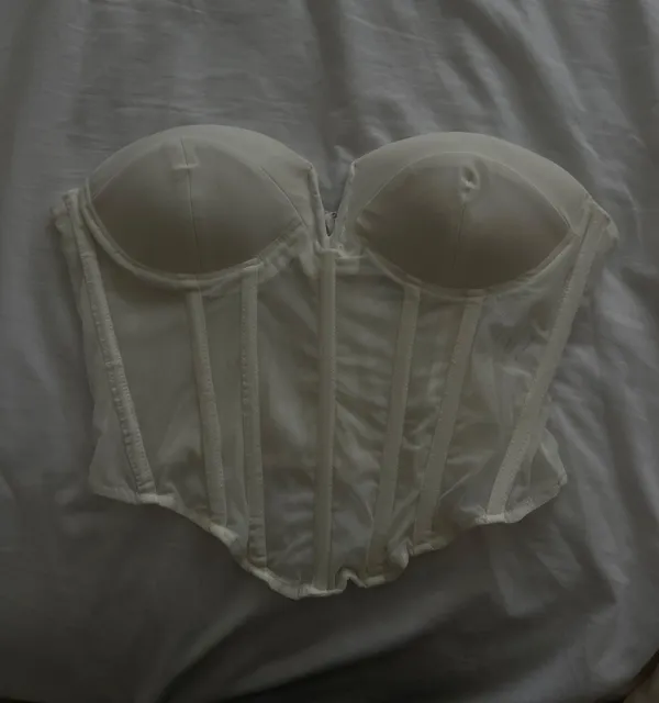 Princess Polly White Mesh Corset Top - Image 4