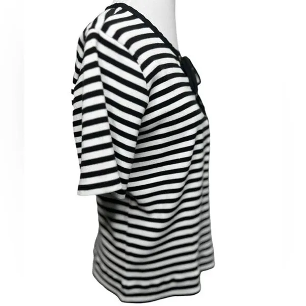 Lauren Ralph Lauren Nautical Lace-Up Ribbed Top Boxy Fit L/XL (Tag 2X) - Image 3