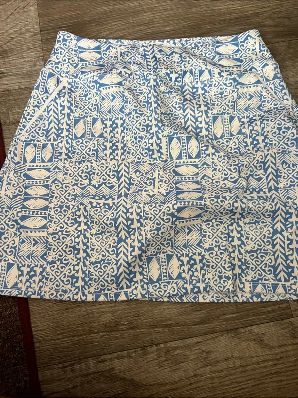 Sigrid Olsen golf Blue and White Printed Women’s Skort - Image 4