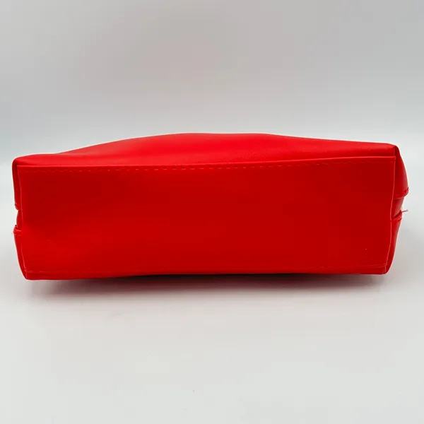Ferragamo Parfums Red Cosmetic Bag Toiletry Pouch Travel Zip‎ Makeup Case 9x6” - Image 6
