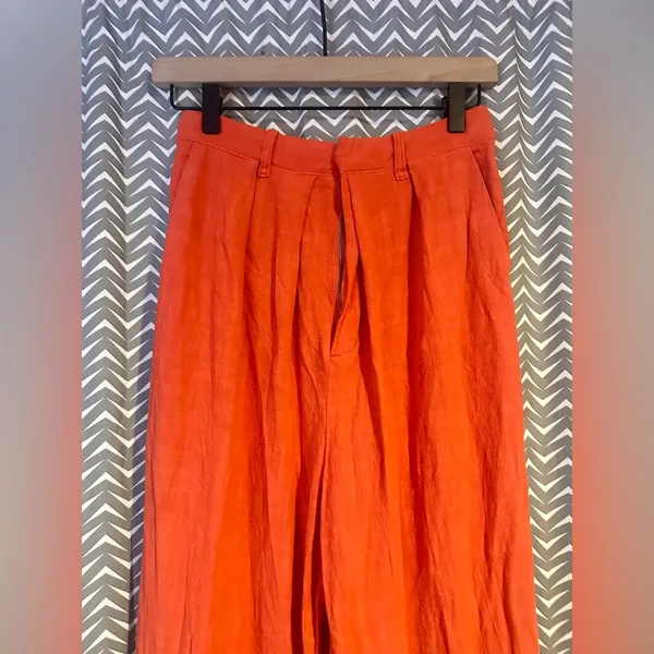 Free People | Free In You Pull On Pleated Trousers, Orange, XS - Image 6