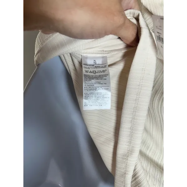 Banana Republic Womens Ribbed Wrap Top‎ Transition Cream XL NWT - Image 6