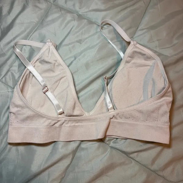 Danskin Intimates Seamless Bra Padded Cream Large - Image 3