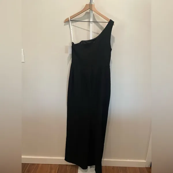 Thread One-Shoulder Crepe‎ Trumpet Gown Size 10 - Image 9