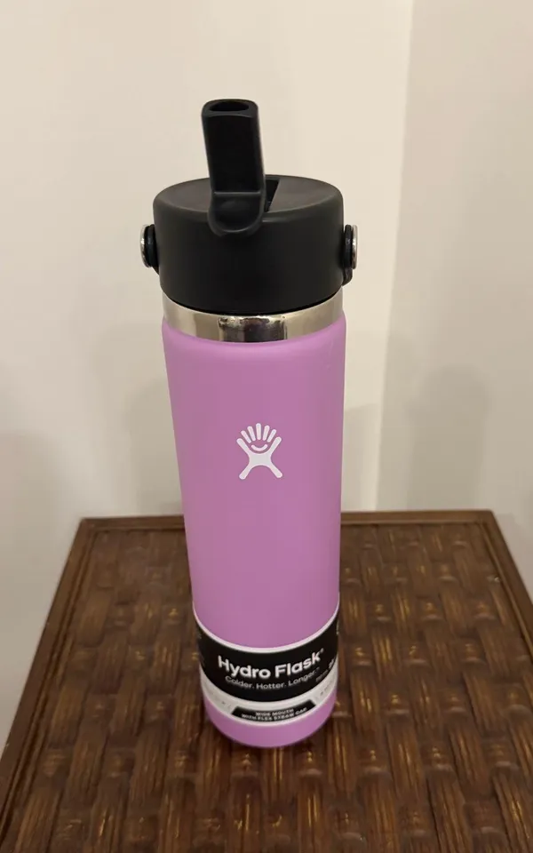 New Hydro Flask Water Bottle 24oz Purple - Image 2