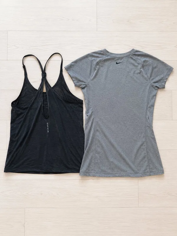 Nike Women's Two-Piece Athletic Set: Nike Pro Dri-FIT V-Neck Tee Tank M Black - Image 2