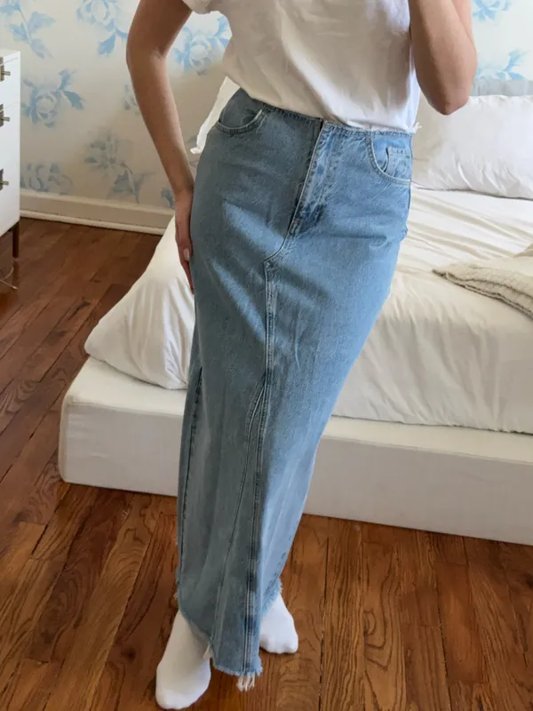 Mango Demim Maxi Skirt - Image 2