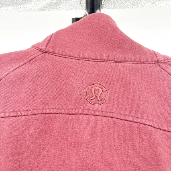 Lululemon Women Scuba Oversized‎ Funnel Neck Half Zip Smoky Red Sweatshirt M/L - Image 7