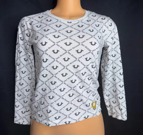 White true religion logo long sleeve  - Image 2