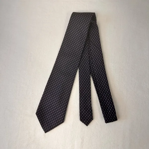 Jos.A.Bank Silk Tie Men's Necktie Executive Collection Blue Navy Geometric - Image 5