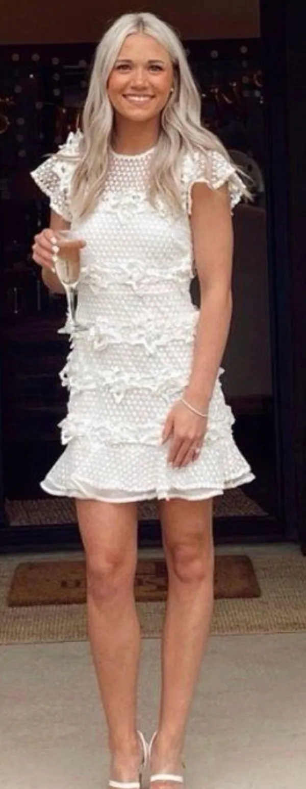These Three Boutique White Lace Dress - Image 2