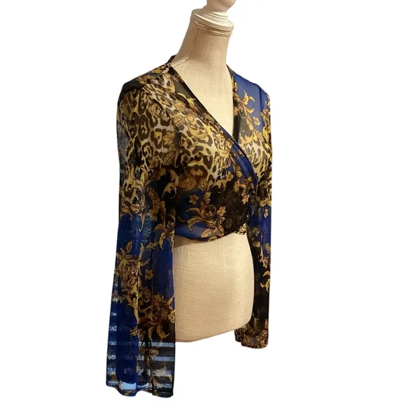 Jasmine Mesh Wrap Top - Image 3