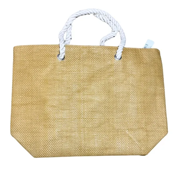 Clemson Tiger Paw Love Oversized Jute Straw Tote Bag Rope Handles NWT - Image 2