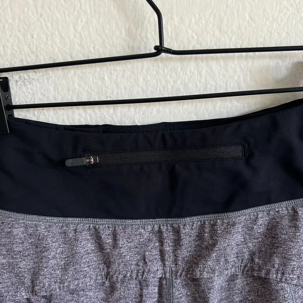 LULULEMON Run Times Short II 4" Heather Lux Black Grey Shorts Womens 4 - Image 8
