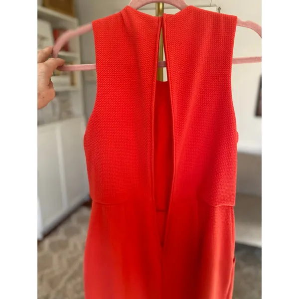 Bisou‎ Bisou Michele Bohbot Coral Mini Dress Quiet Luxury Cocktail Wedding Guest - Image 4