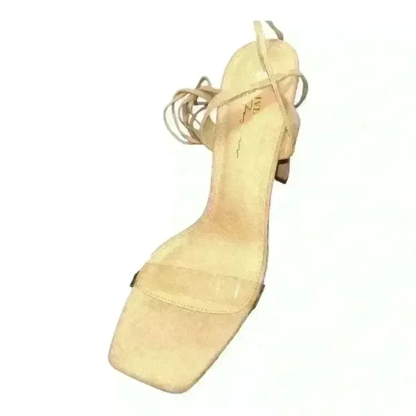 Olivia Jaymes Nude Lace Up Heels size 8.5 beautiful! - Image 5