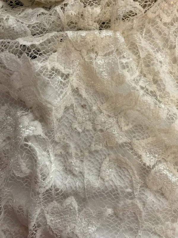 Sentimental NY Cream Lace Ruffle Mini Dress Small S Bridal Shower USA Made - Image 7