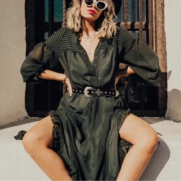 We Are HAH Street Sweeper Dress Green Medium - Image 3