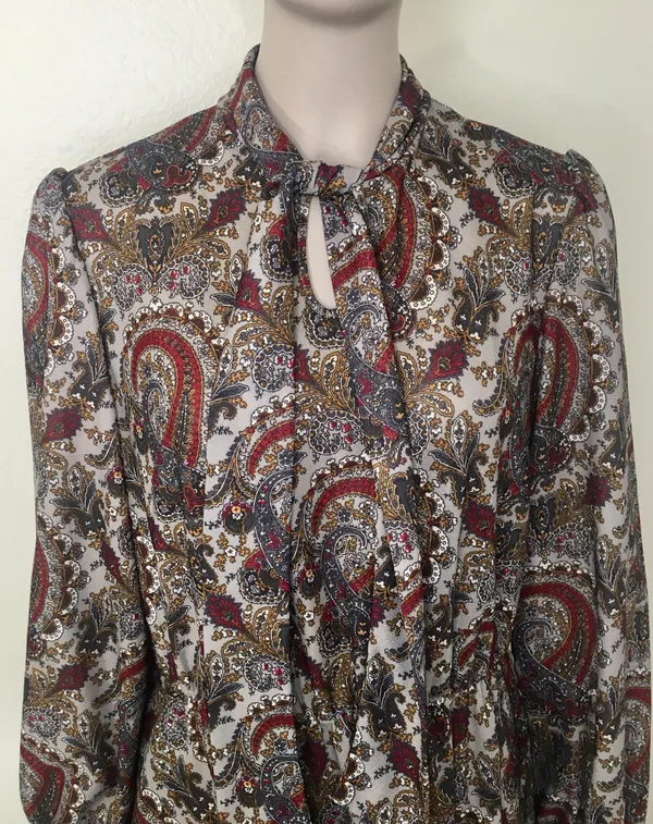 Vintage 1970’s Paisley Print Dress - Image 4