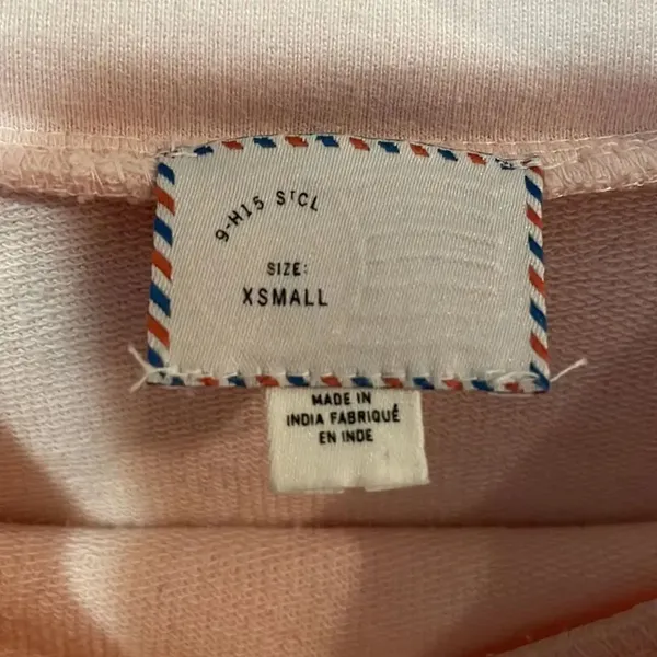 Anthropologie Postmark Pink Tomorrow Mixed Media Sweatshirt - Image 5
