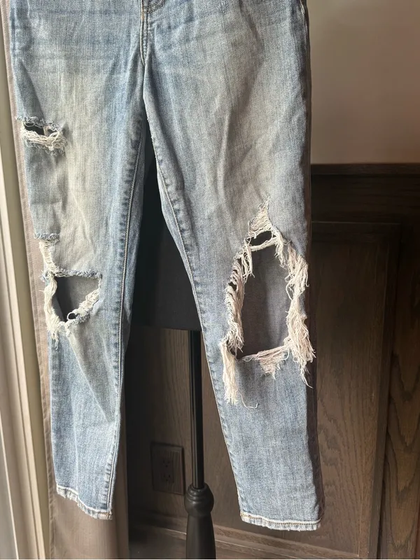 Willow + Root Distressed Denim Jeans Sz 27 Blue - Image 3