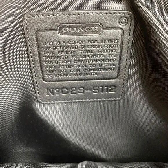 Coach Laptop Tablet Travel Work Bag Black Nylon Office Commuter Minimalist Chic‎ - Image 3