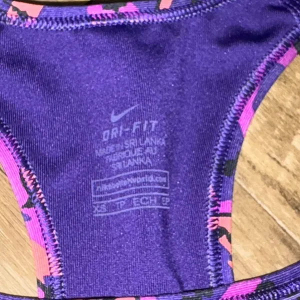 Nike Dri fit purple and pink sports bra #fitness XS - Image 5