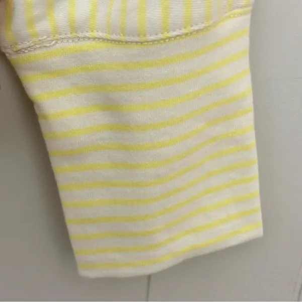 Pilcro Anthropologie Oversized Striped Henley Top Yellow White NWT Size L - Image 8