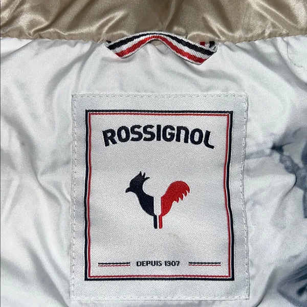 ROSSIGNOL Women's Down Puffer Ski Jacket Sz Small EUC‎ Tan - Image 9