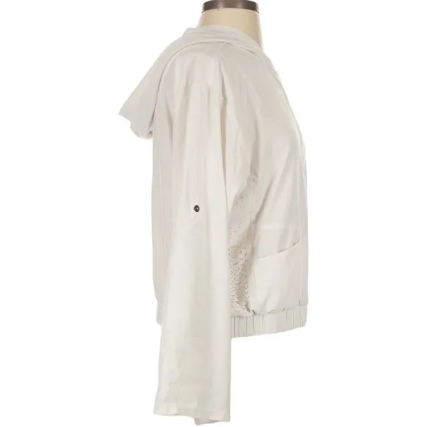 Lucky in Love White Windbreaker‎ Jacket Lightweight Athletic Tennis Golf S/M - Image 3