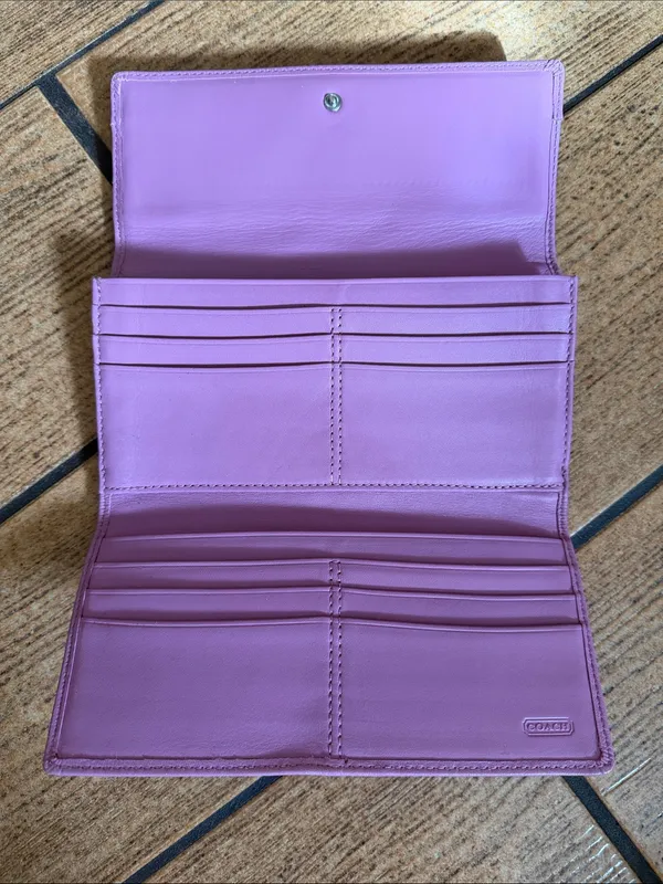 Coach Madison Gathered Leather Continental Wallet Pink Blush Long Wallet - Image 3