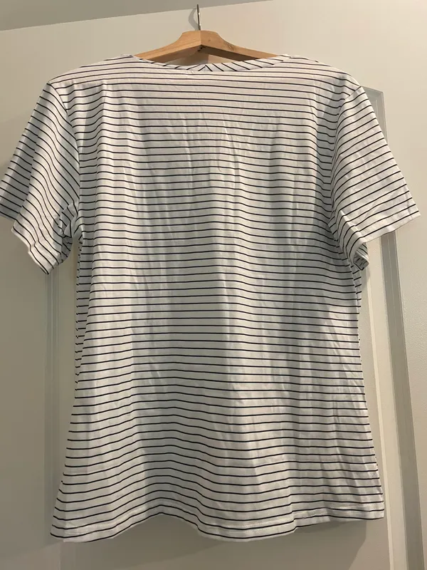 Stripped T Shirt With Front Pocket White Size L - Image 2