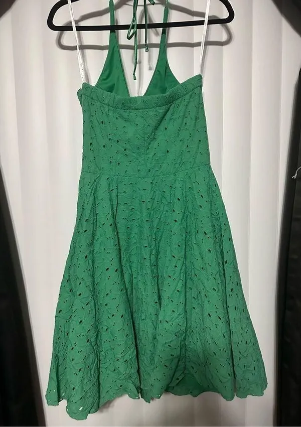 My Michelle green halter style dress, 100% cotton - Image 6