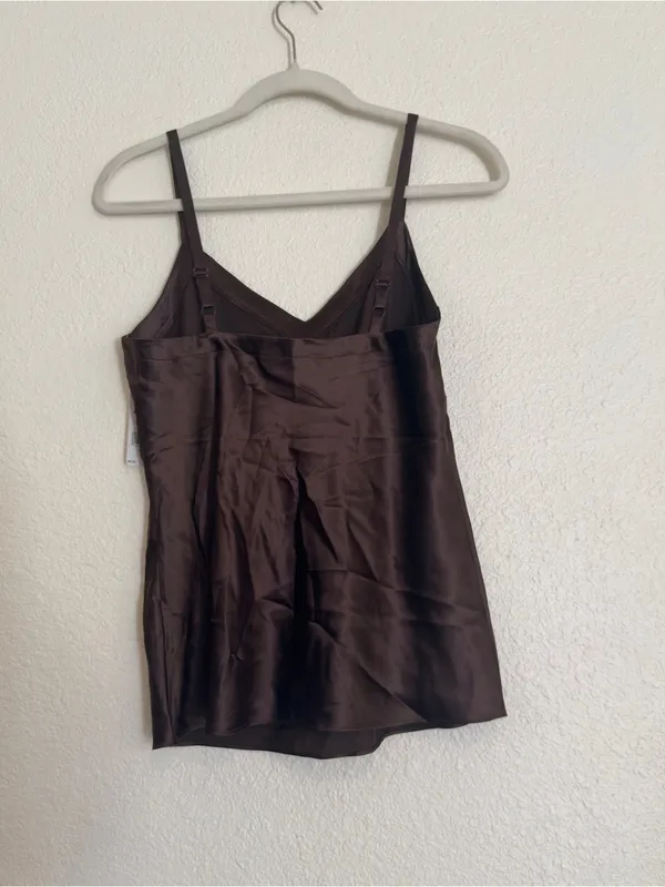 Apt 9 Silk Tank Top Brown y2k - Image 9