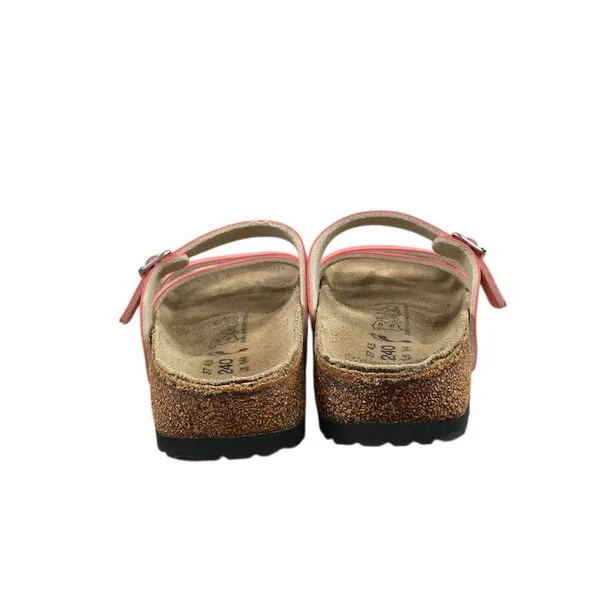 Birkenstock BIRKI'S Leather Strapy Sandal L6/M4 Coral Everyday Resort Coastal Made In German - Image 6