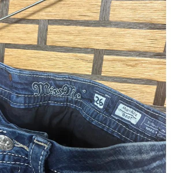 Miss Me Mid Rise‎ Bootcut Jeans Size 26 - Image 7
