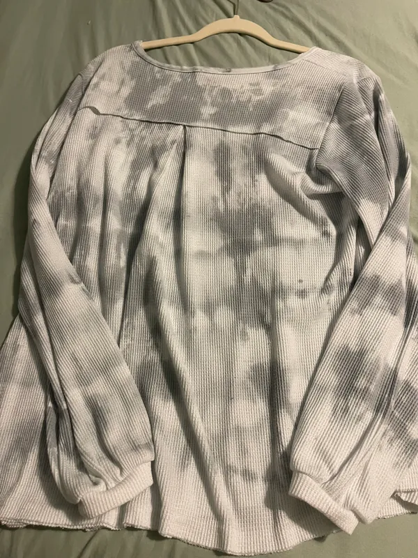 Tie Dye Waffle Knit Shirt - Image 4