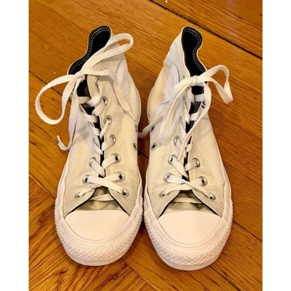Converse Chuck Taylor All Star Custom High Top Sneakers White Streetwear Sz 7.5 - Image 2